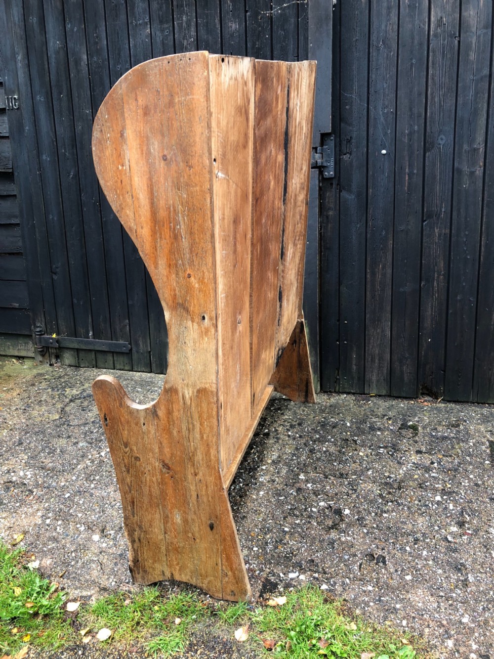 Antique Pine Settle  View V