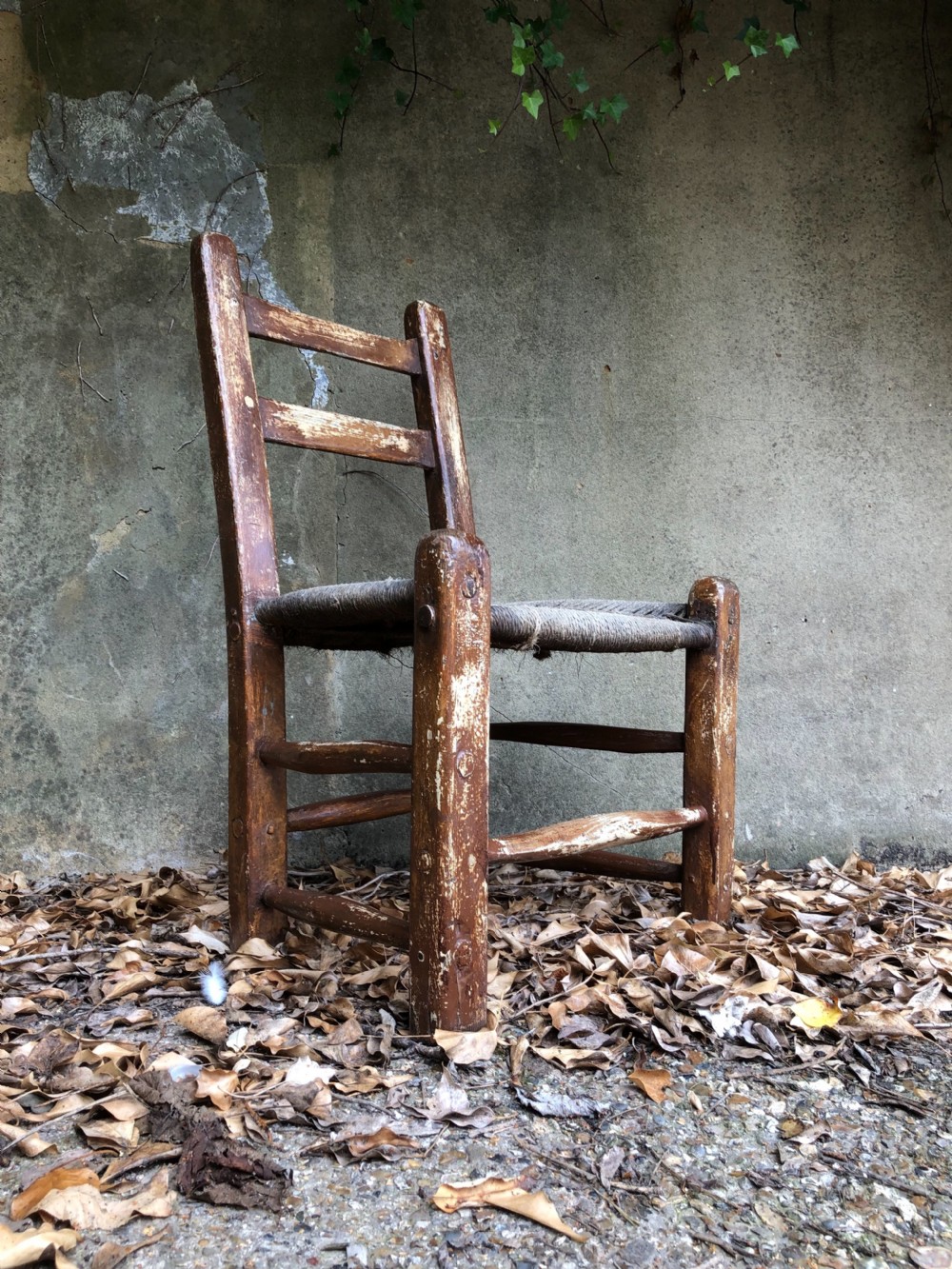 Antique Irish Sugan Chair