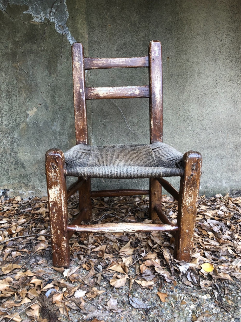 Antique Irish Sugan Chair View V