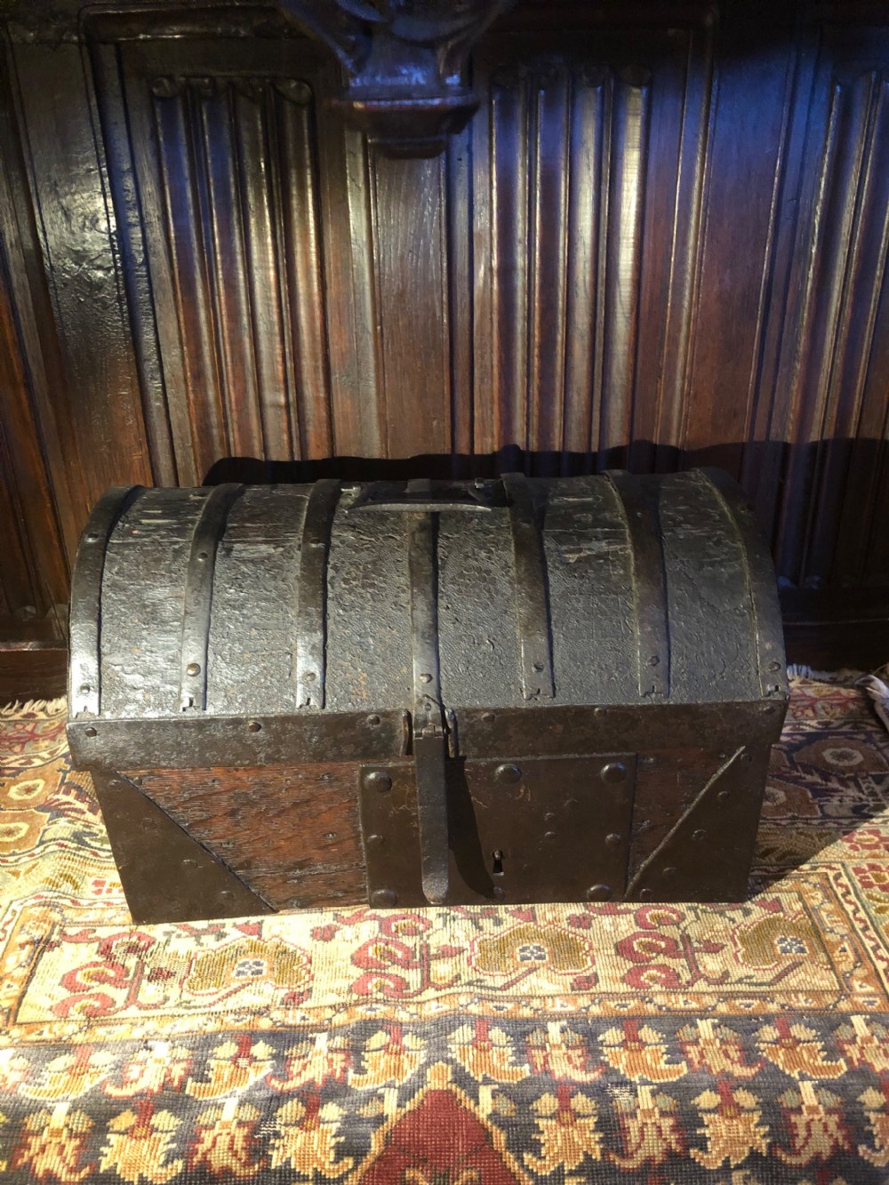 Early Iron Bound Casket View V