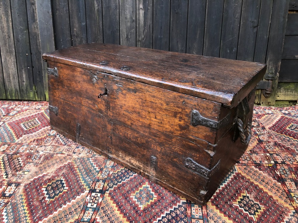 Early Oak Maritime Chest View IV