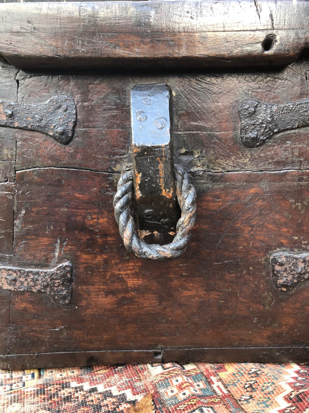 Early Oak Maritime Chest View IX