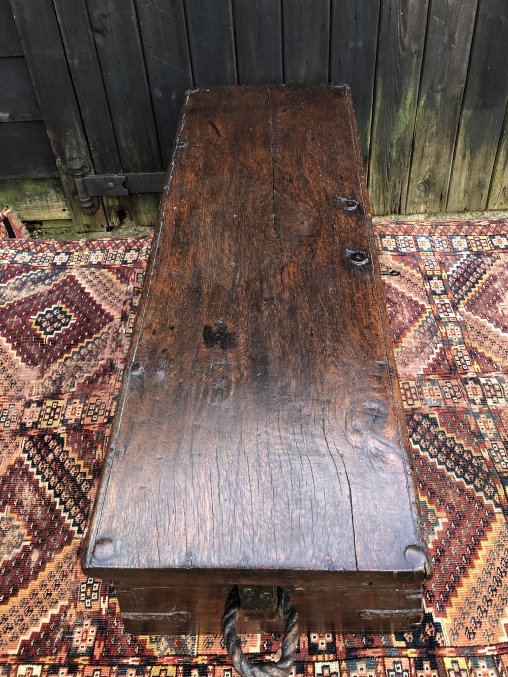 Early Oak Maritime Chest View X