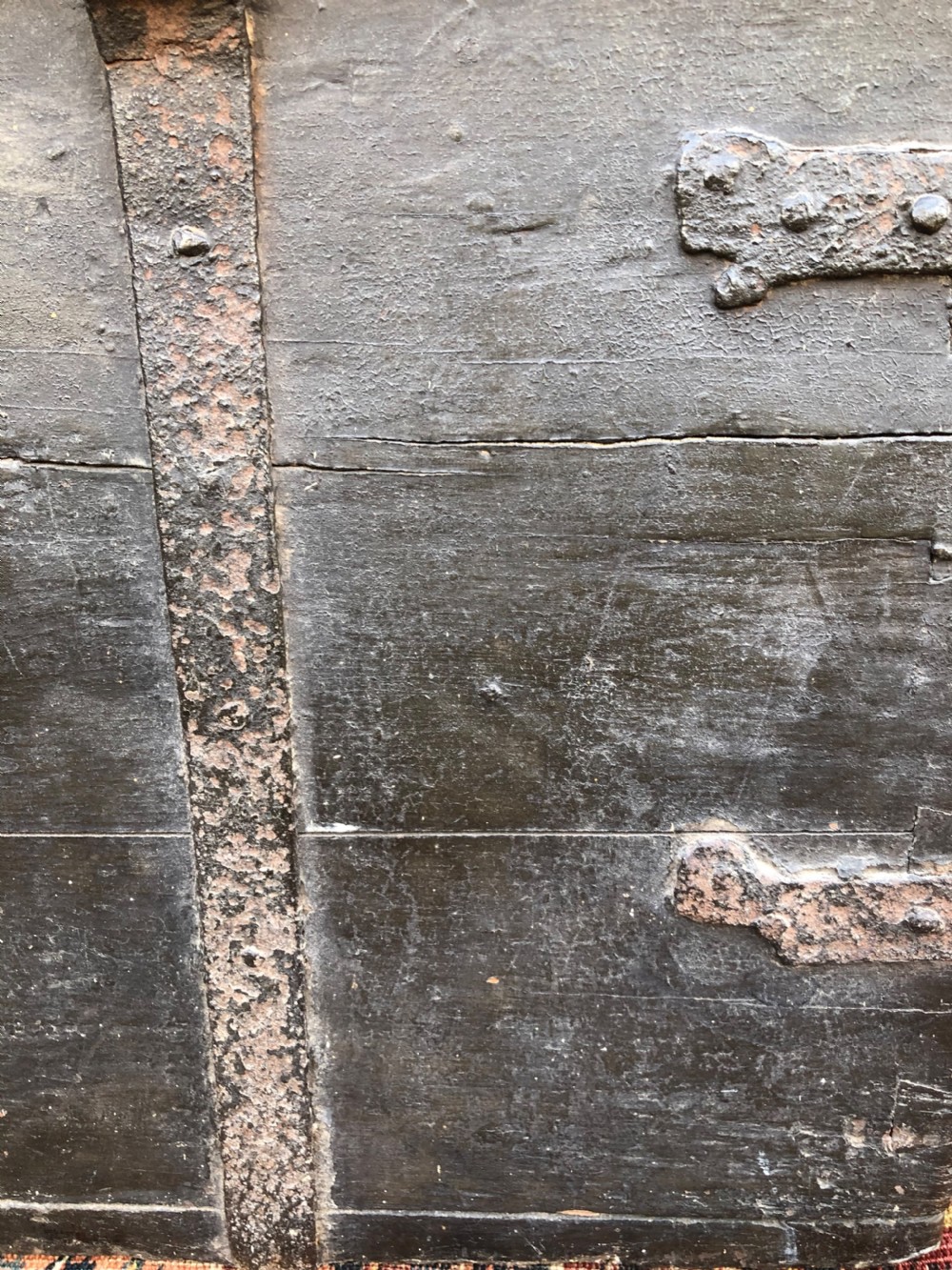 Early Oak Maritime Chest View XI