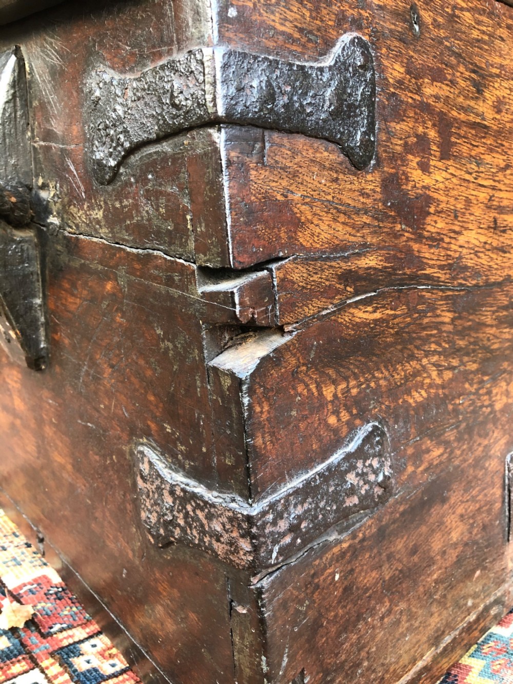 Early Oak Maritime Chest View XII