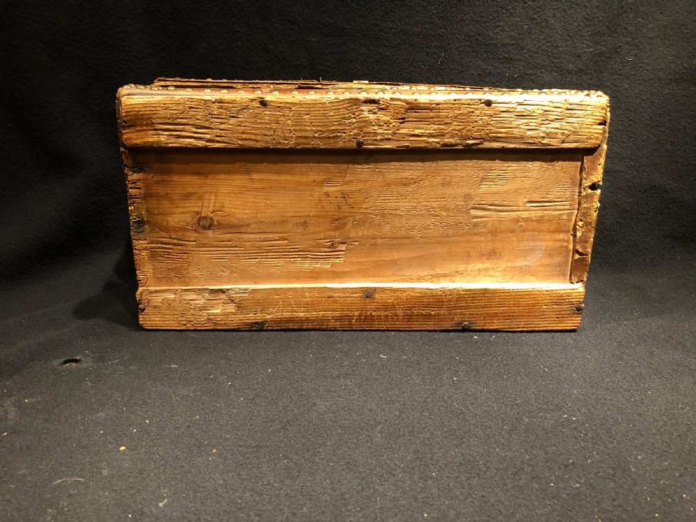 Antique Small Leather Chest View VIII