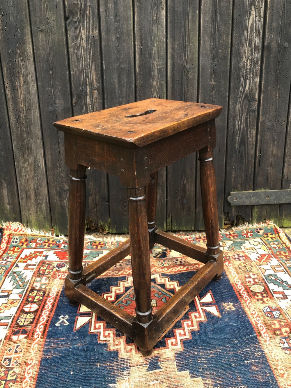 A Primitive Antique Joint Stool View II