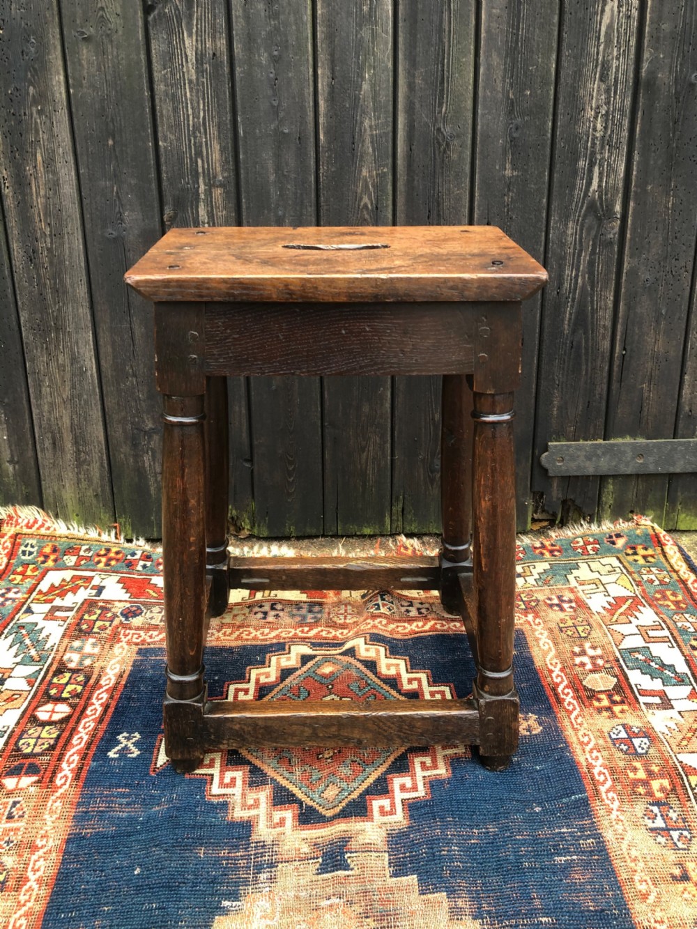 A Primitive Antique Joint Stool View V