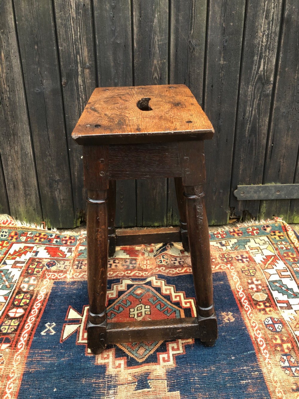 A Primitive Antique Joint Stool View VI