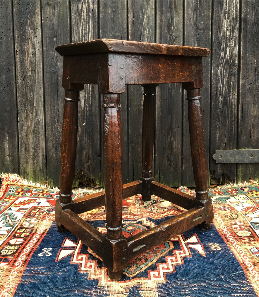 A Primitive Antique Joint Stool View VIII