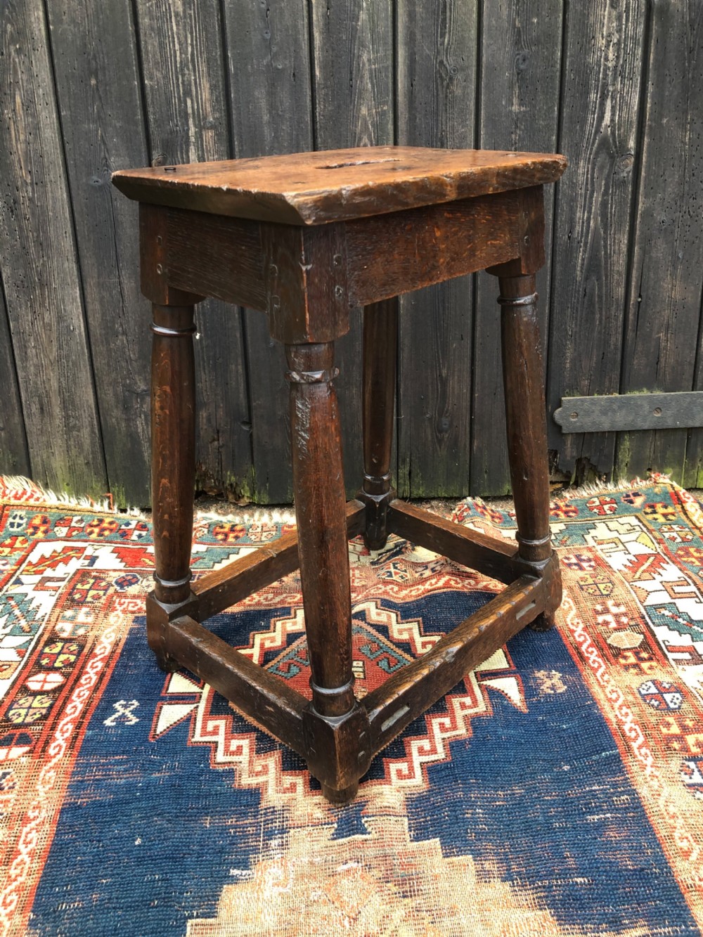 A Primitive Antique Joint Stool View IX
