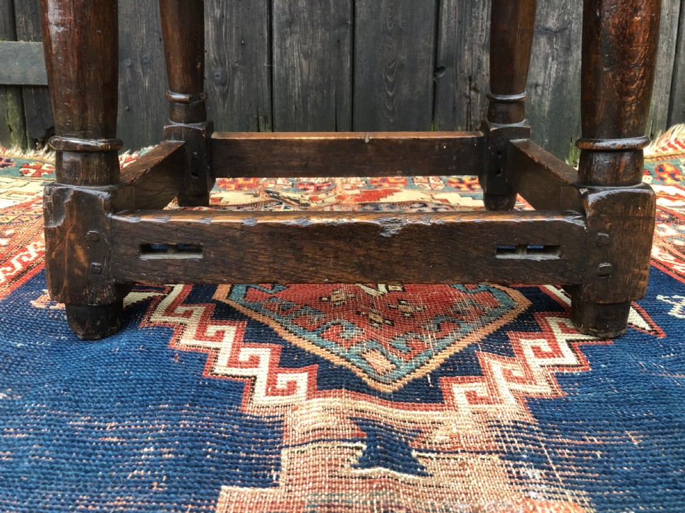 A Primitive Antique Joint Stool View X