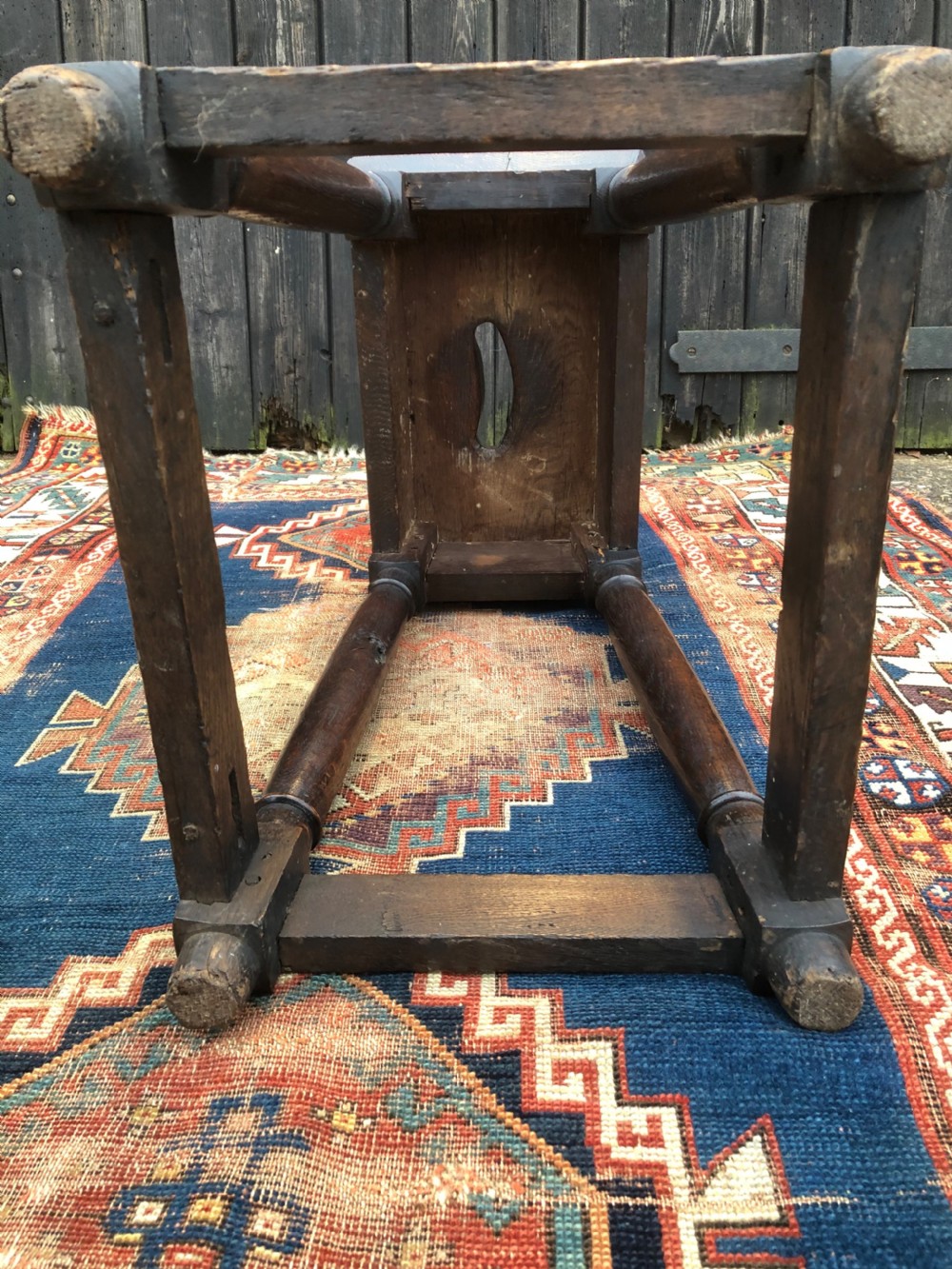 A Primitive Antique Joint Stool View XIII