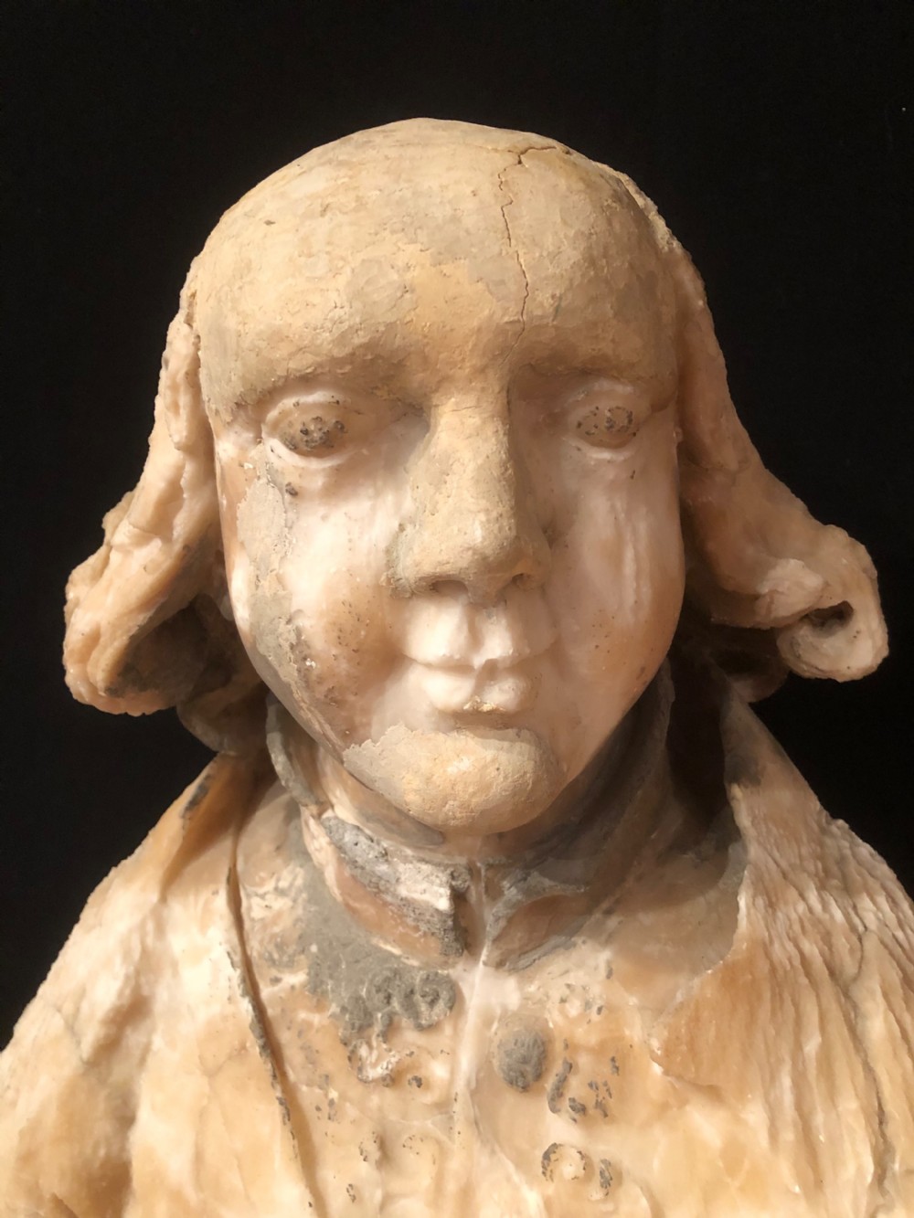 Antique Alabaster Bust View IV