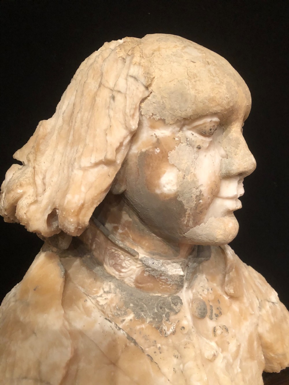 Antique Alabaster Bust View V