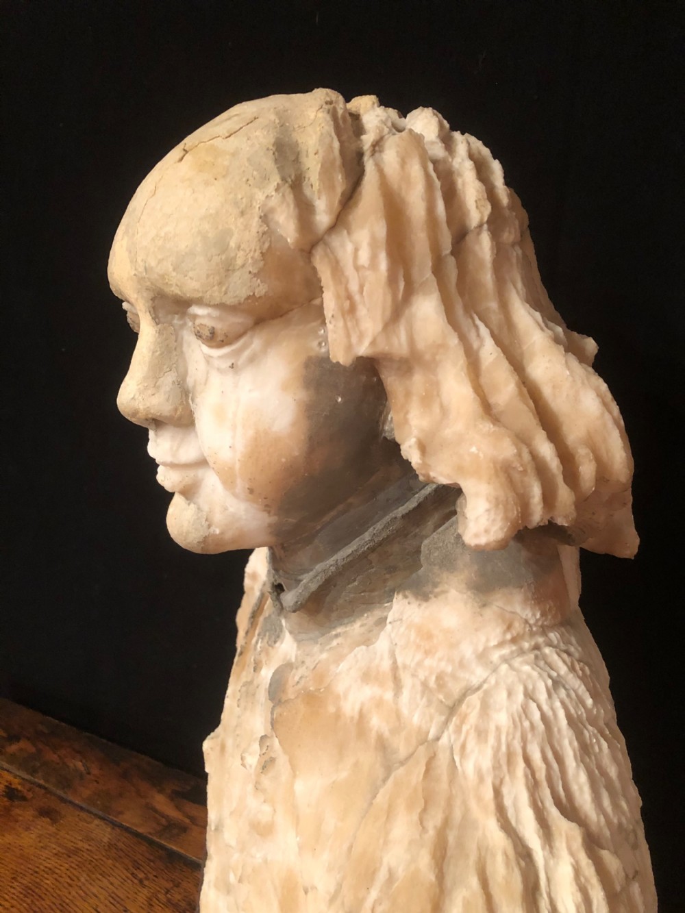 Antique Alabaster Bust View VII