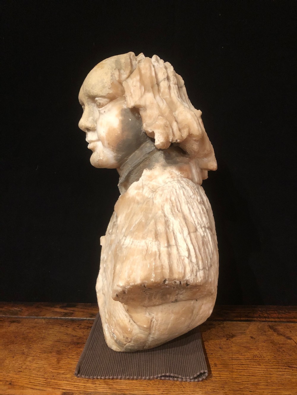 Antique Alabaster Bust View VIII