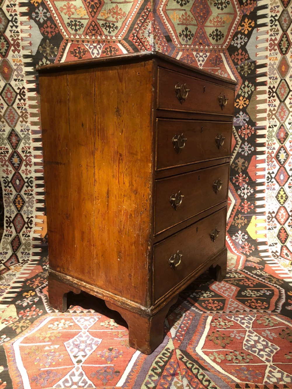 Georgian Oak and Pine Chest of Drawers  View II
