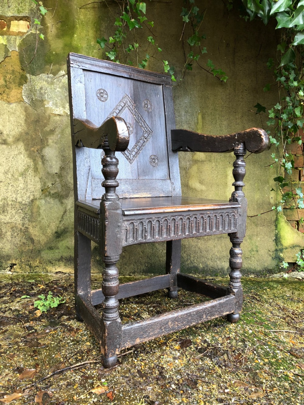 Early Oak Wainscot Chair View II