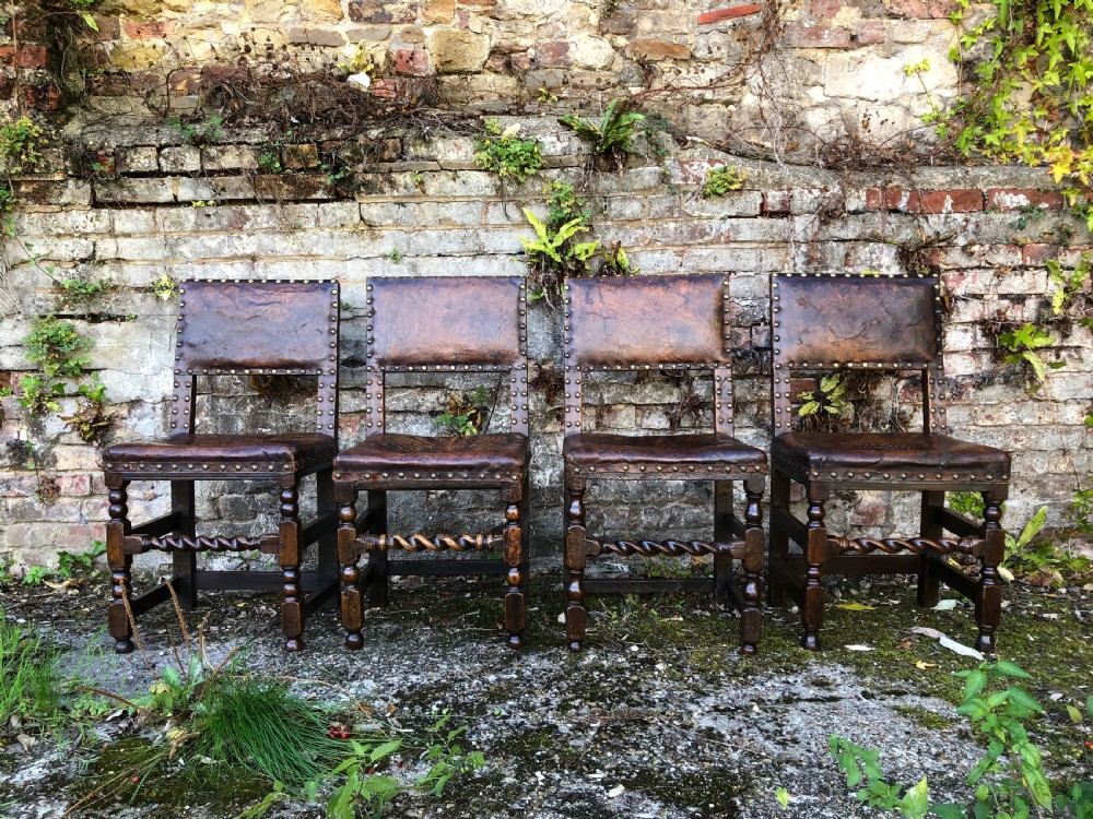 Early Oak Dining Chairs 
