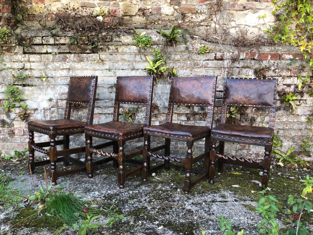 Early Oak Dining Chairs  View III