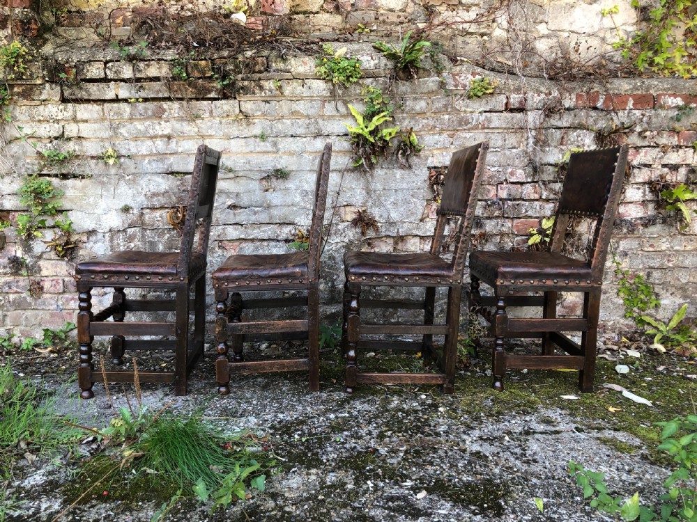 Early Oak Dining Chairs  View IV