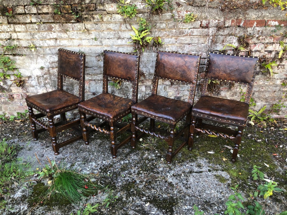 Early Oak Dining Chairs  View V