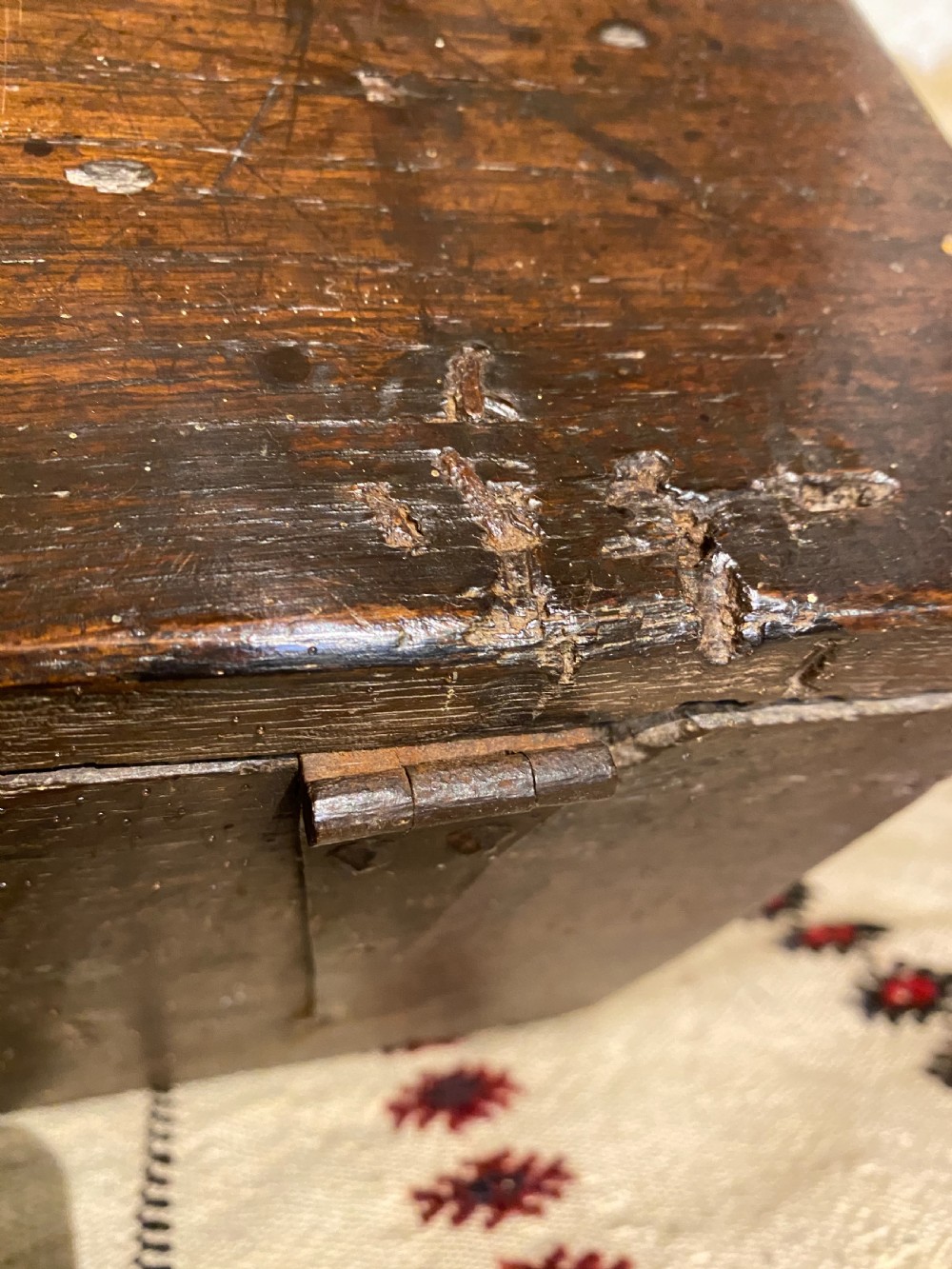 Antique Oak Box View XIV