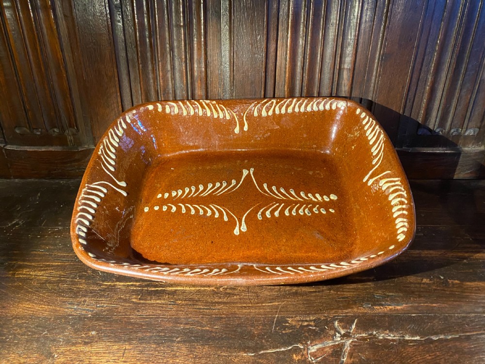 Antique Slipware Dish View II