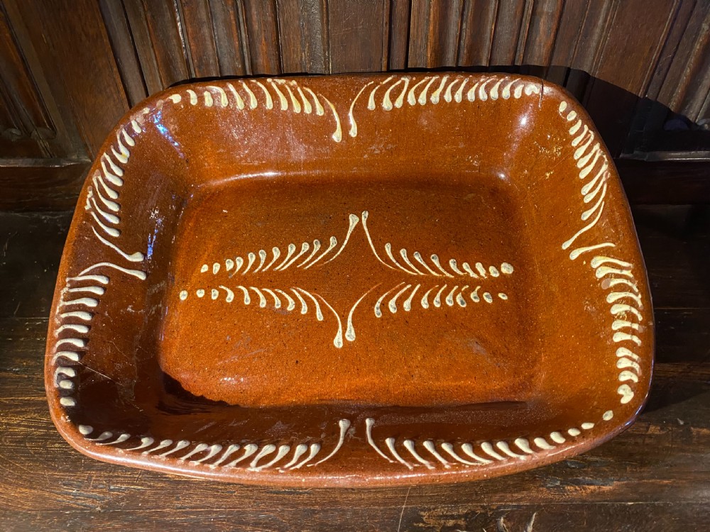 Antique Slipware Dish View IV
