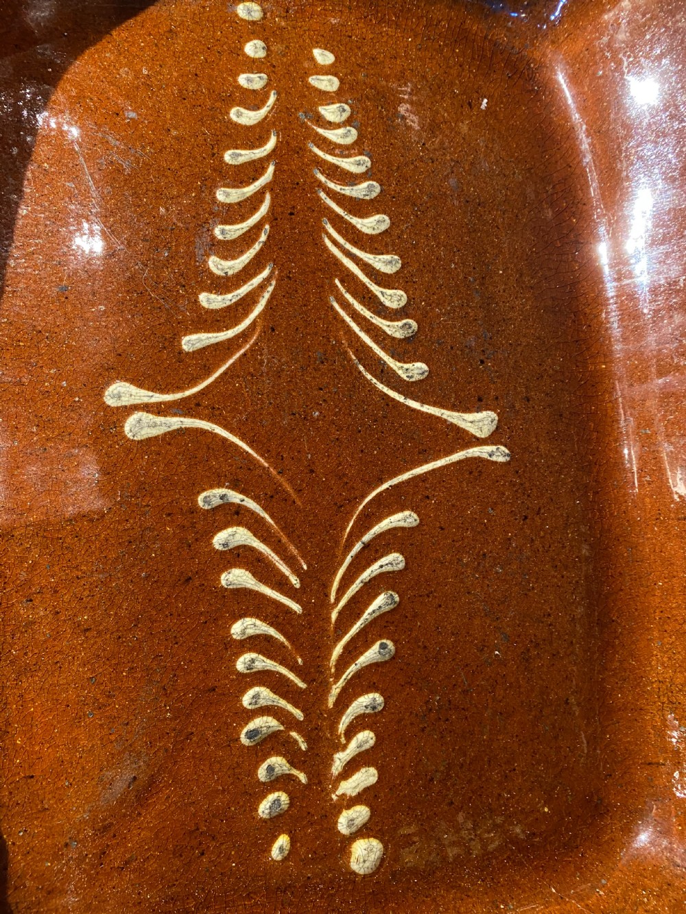Antique Slipware Dish View IX