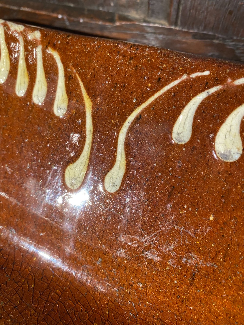 Antique Slipware Dish View X