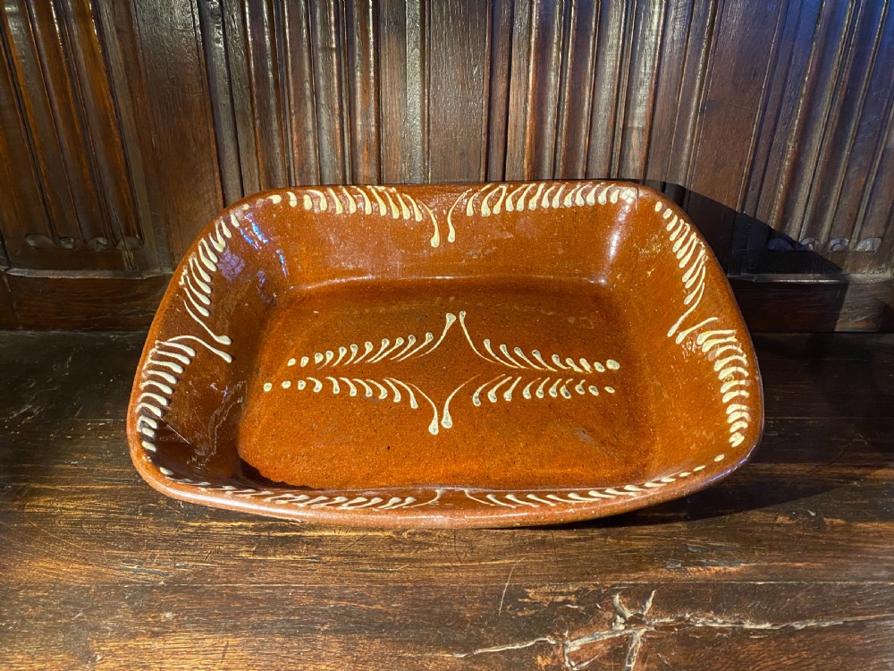Antique Slipware Dish View XI