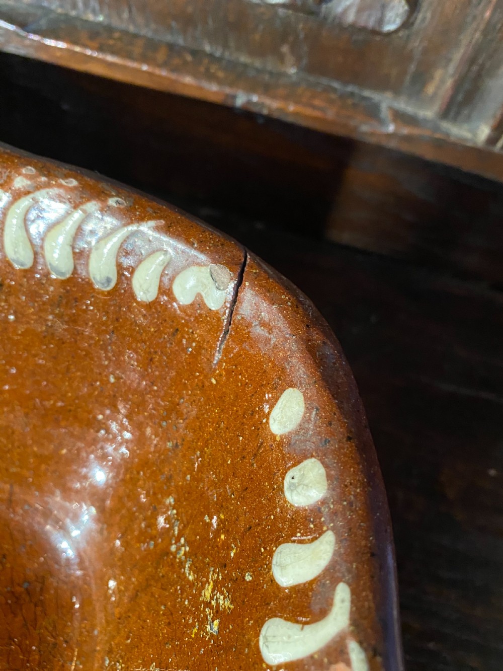 Antique Slipware Dish View XII