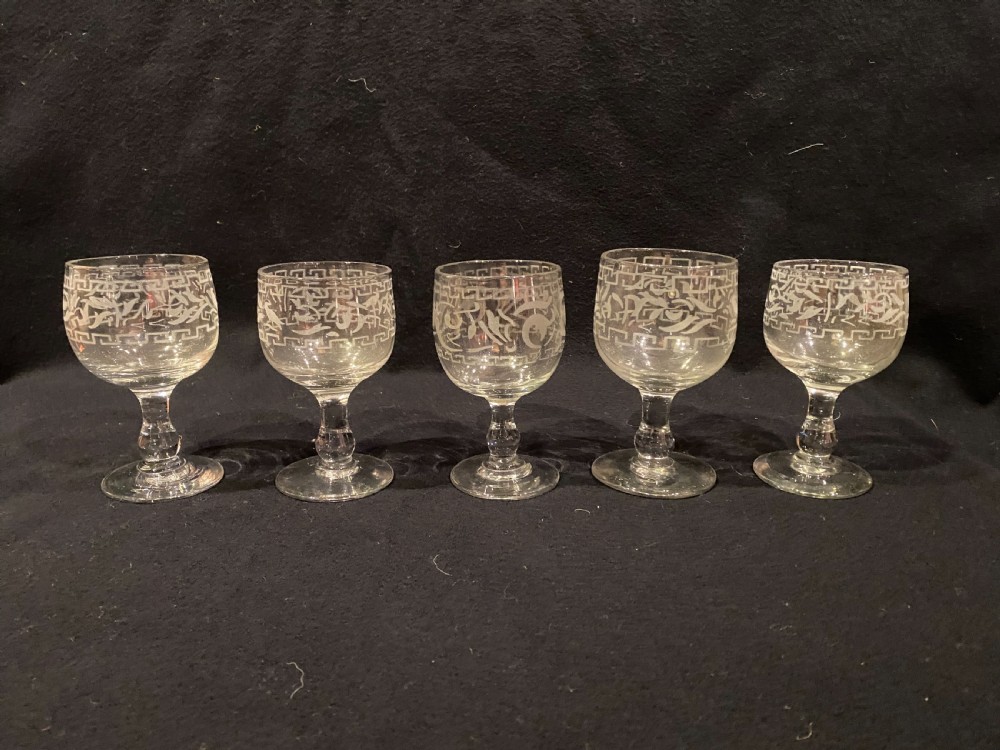 Antique Wine Glasses  View II