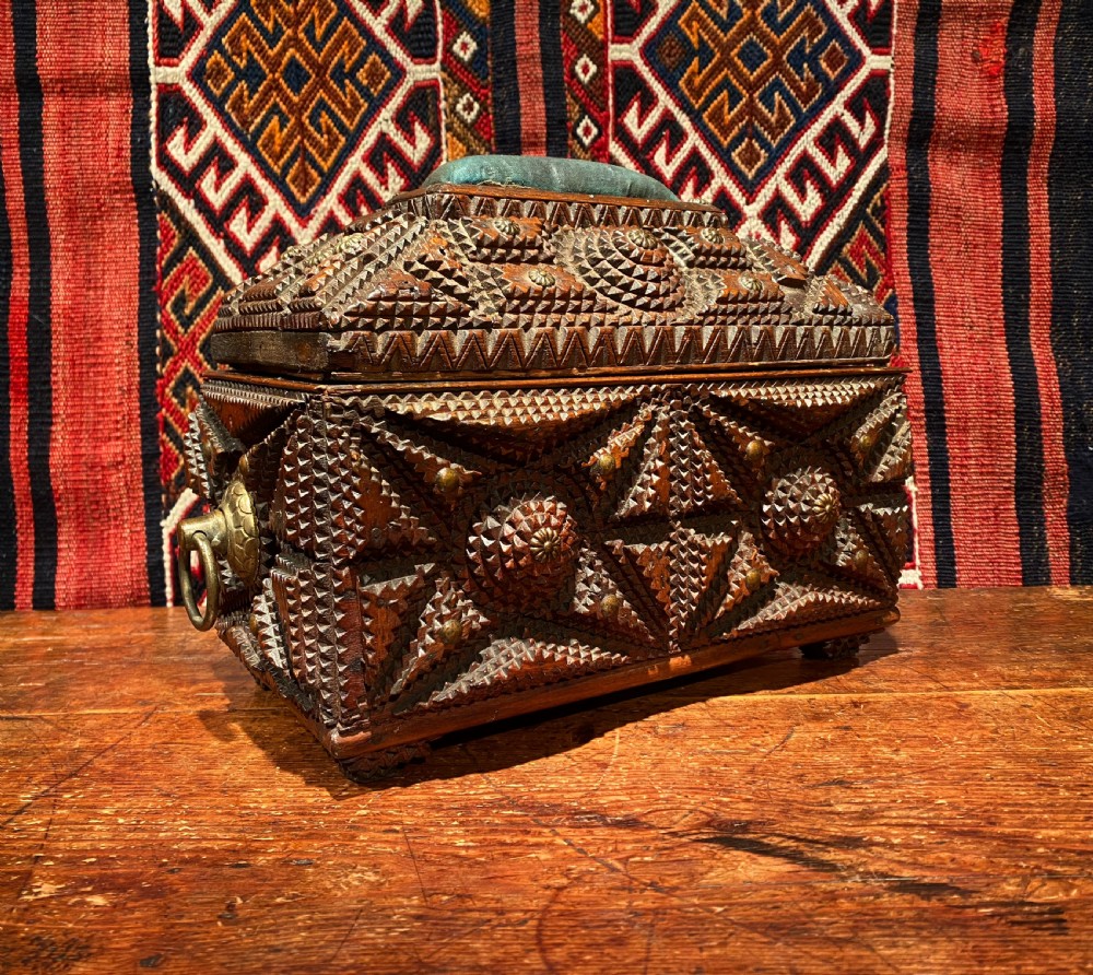 Antique Tramp Work Box