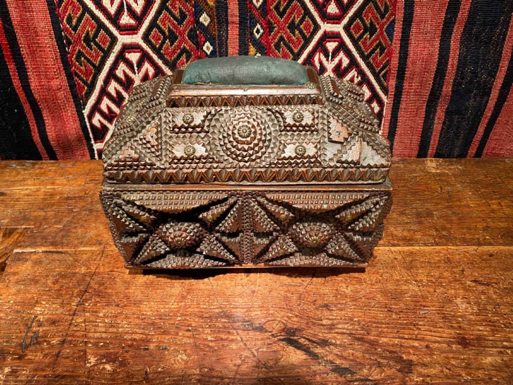 Antique Tramp Work Box View X