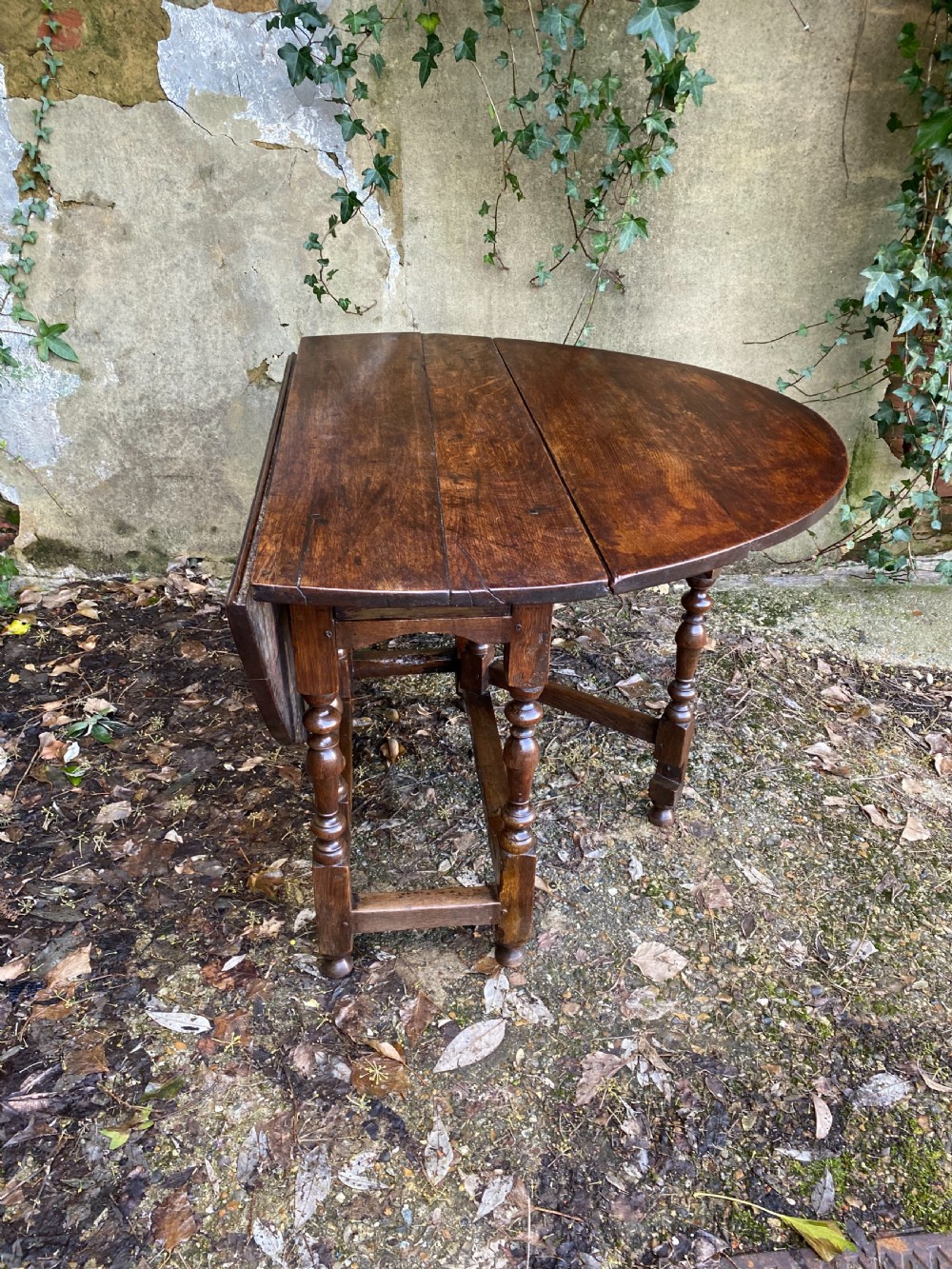 Antique Oak Gateleg Table View IX