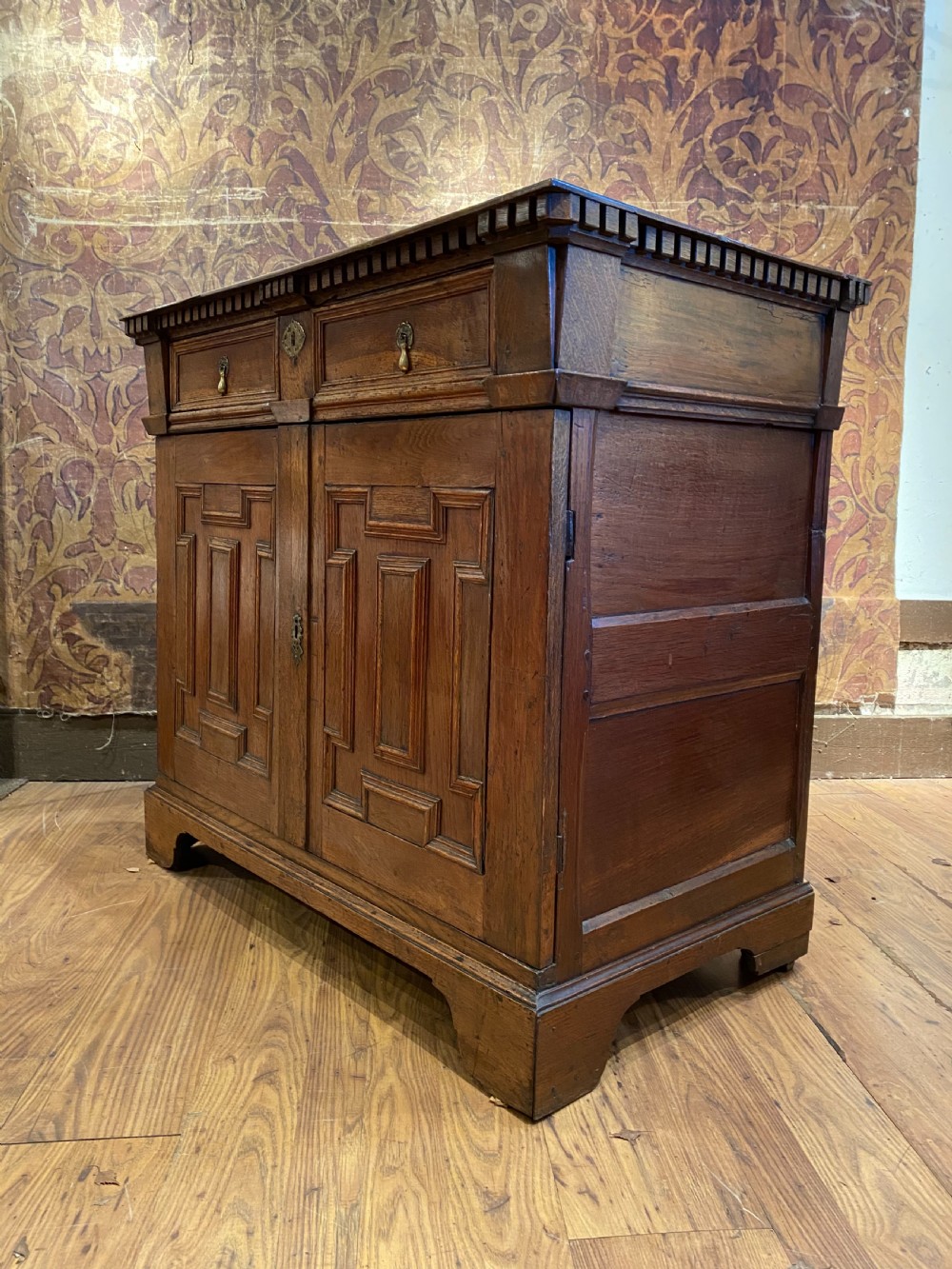 Early Oak Enclosed Chest of Drawers  View III