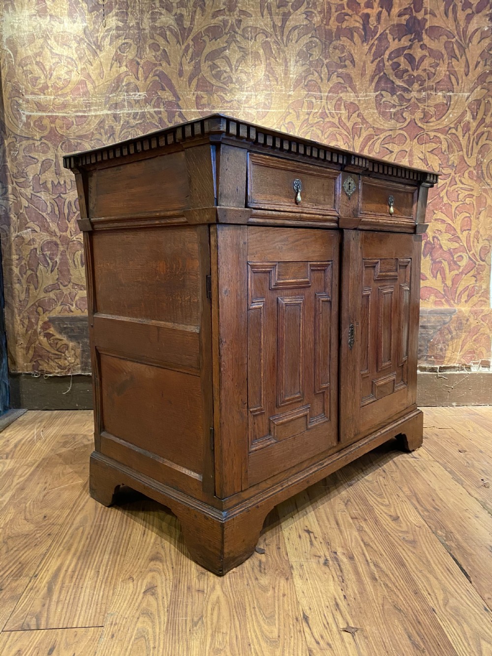 Early Oak Enclosed Chest of Drawers  View IV