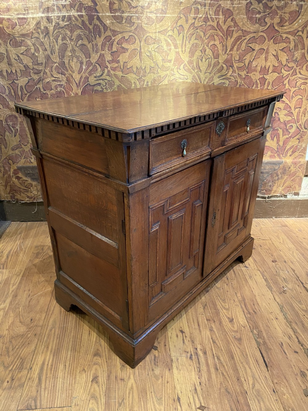 Early Oak Enclosed Chest of Drawers  View V