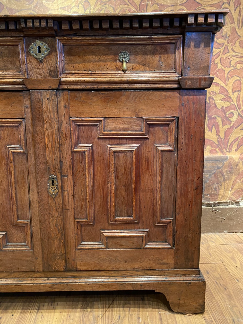 Early Oak Enclosed Chest of Drawers  View X