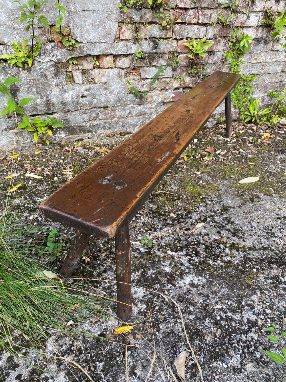 Primitive Antique Bench View IV