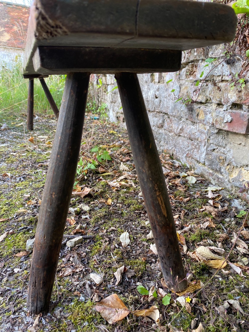 Primitive Antique Bench View VII