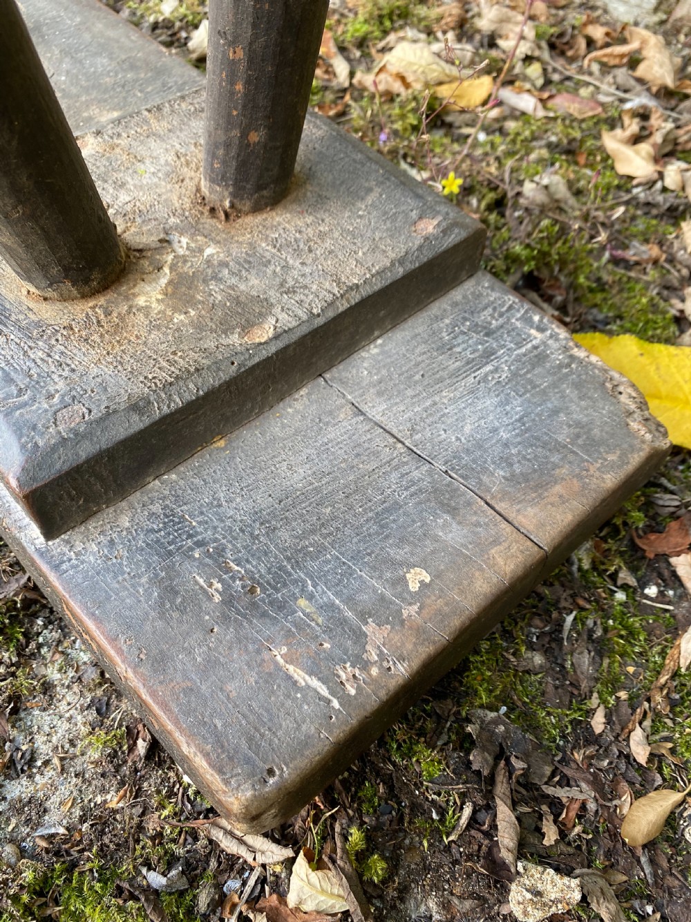 Primitive Antique Bench View IX