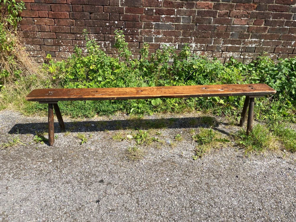 Primitive Antique Bench View XI