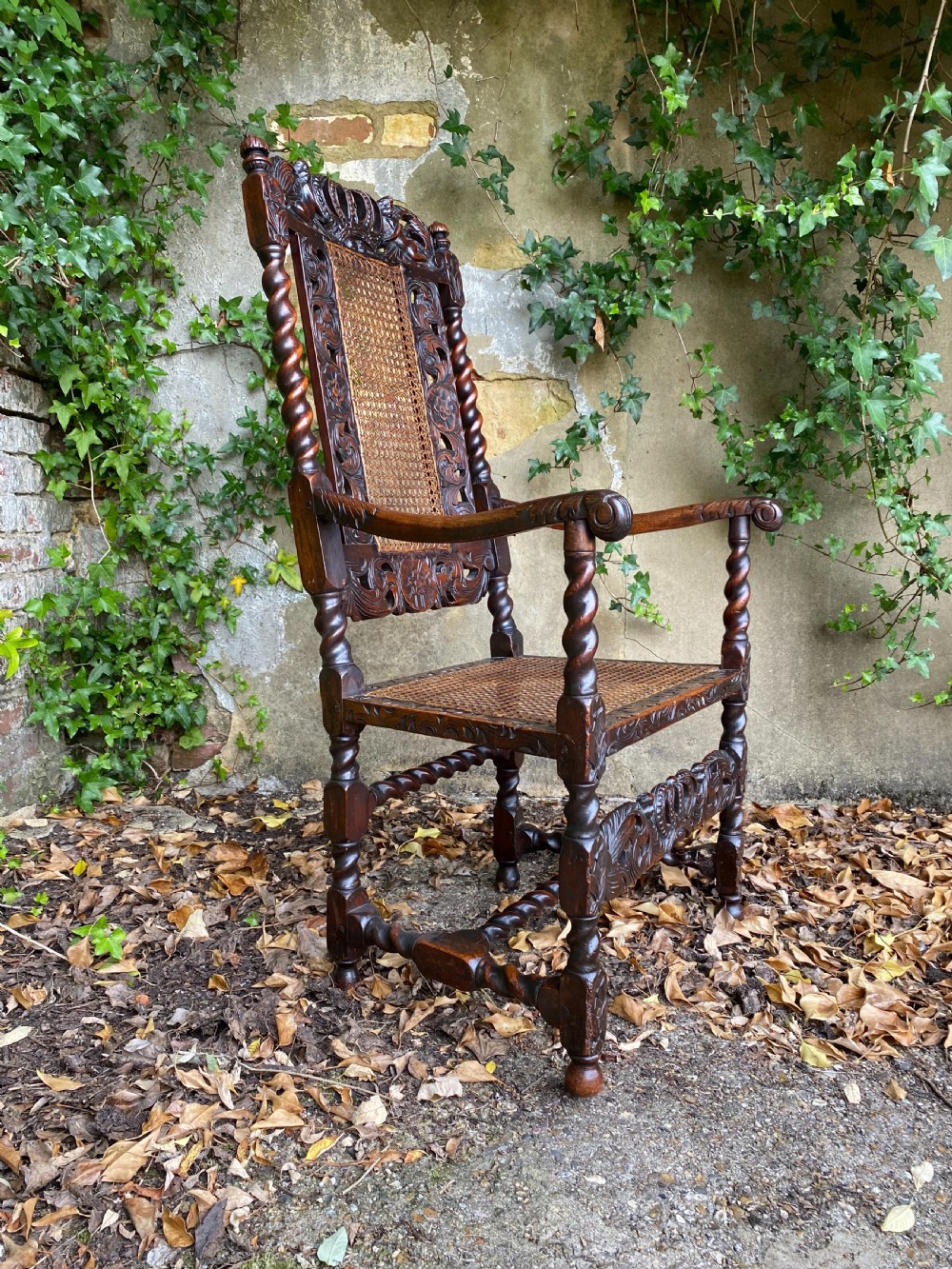 Charles II Walnut Armchair View II