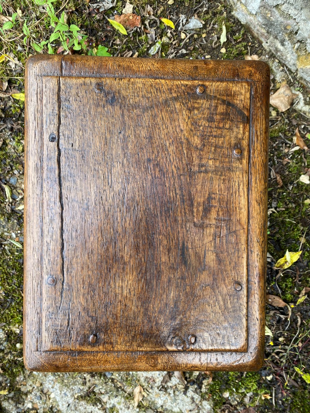 Antique Oak Joint Stool  View V