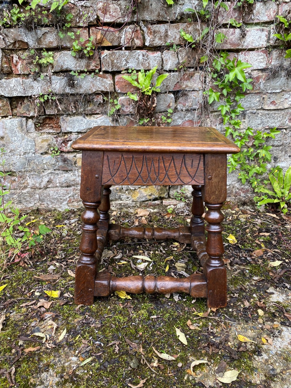 Antique Oak Joint Stool  View VII