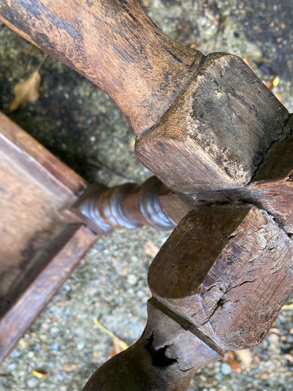 Antique Oak Joint Stool  View XIV
